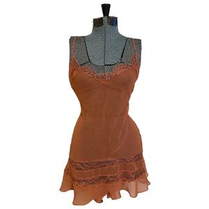 Victorias Secret Rust Colored Lace Slip